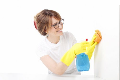 Professional mattress cleaning equipment in use